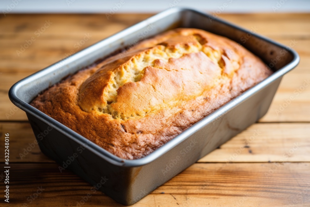 banana bread in a loaf pan before baking banana bread in a loaf pan before baking