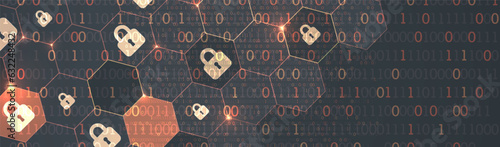 Secure digital space. Virtual confidential, programming protection.