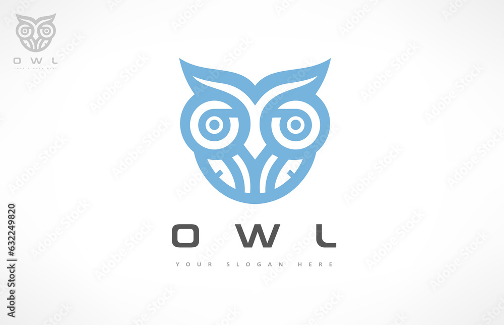 Owl bird logo vector. Animal design. Owl bird logo vector. Animal design.