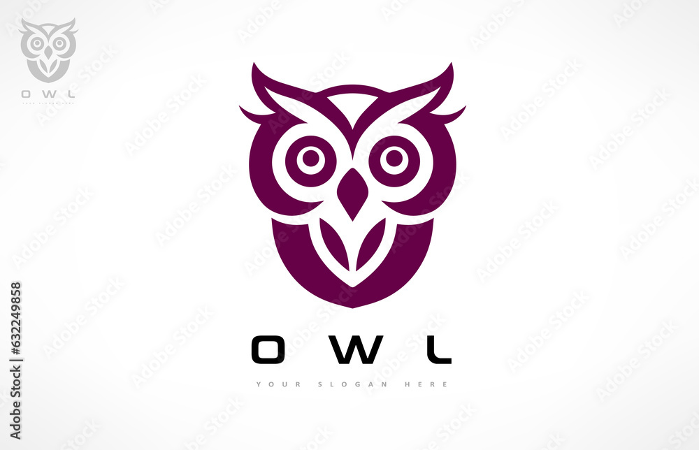 Owl bird logo vector. Animal design. Owl bird logo vector. Animal design.