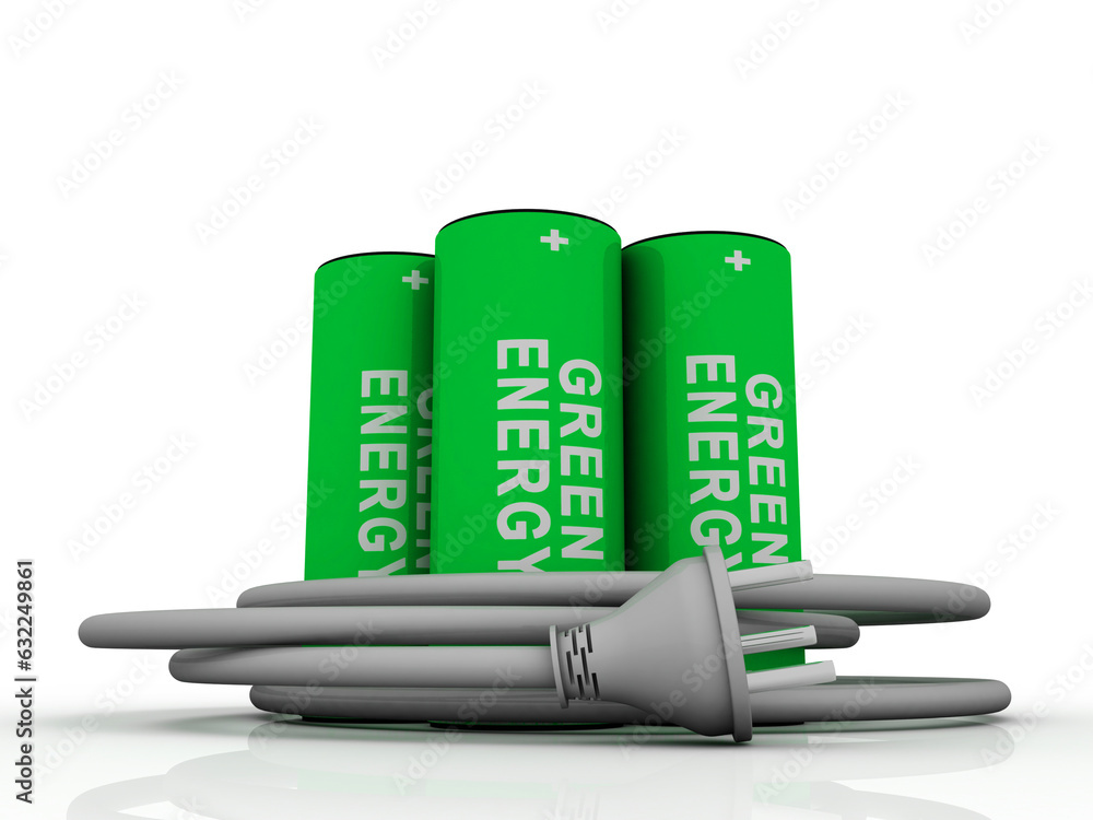 3d rendering Electrical energy and power supply source concept, accumulator battery with charging level full 3d rendering Electrical energy and power supply source concept, accumulator battery with charging level full