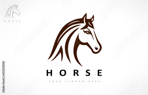 Horse logo vector. Animal vector design.