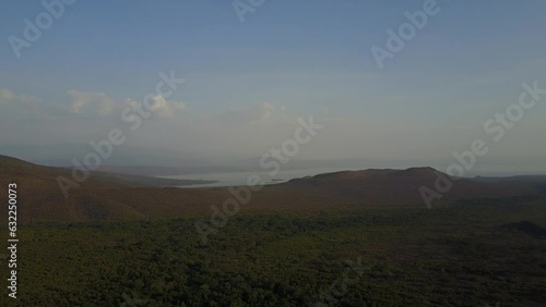 Aerial view of the bridge of god and lake chamo and abaya Arba minch Ethiopia photo