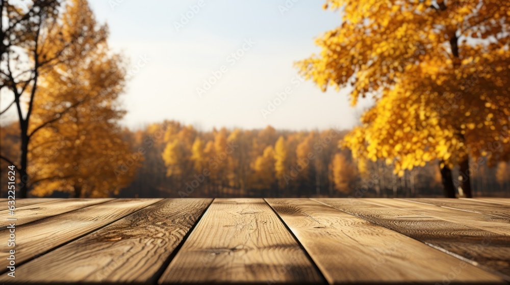 Minimalist White Wooden Table with Blurred Background AI Generated Minimalist White Wooden Table with Blurred Background AI Generated