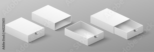 Cardboard package with ribbon to pull and slide set