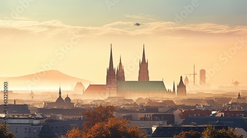 Morning view of Vienna s skyline featuring St Stephen s Cathedral Austria