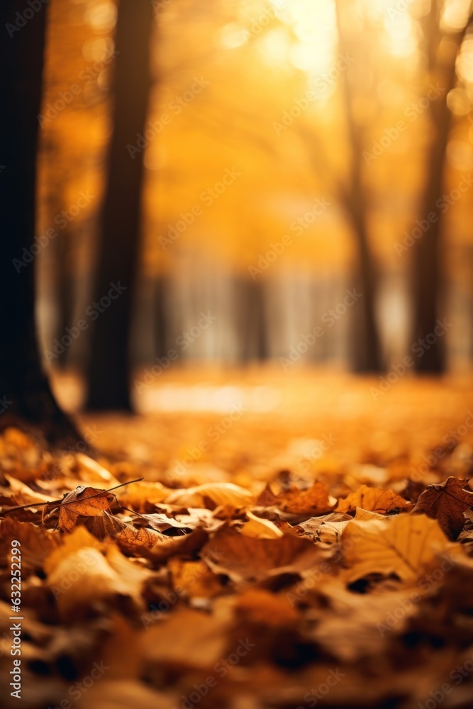Autumn Thanksgiving Forest Background with Sharp Detail AI Generated