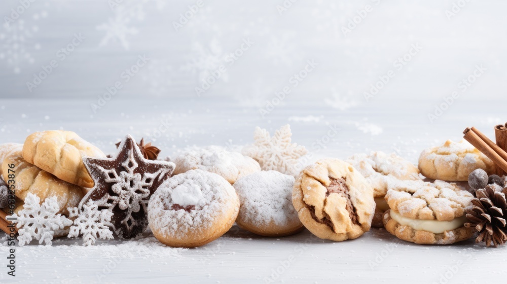 Delicious Christmas Food Banner AI Generated Delicious Christmas Food Banner AI Generated