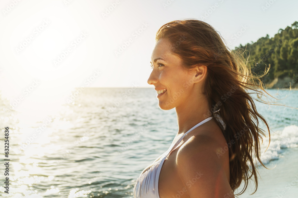 Cute Girl Relaxing On The Beach Cute Girl Relaxing On The Beach