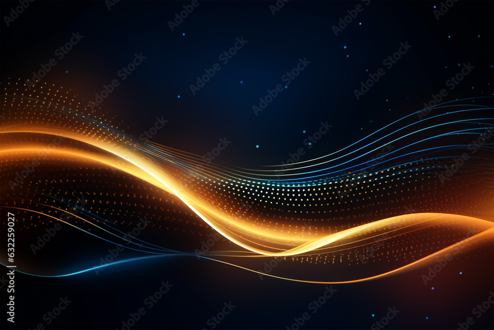 Abstract futuristic background with glowing neon moving high speed wave lines and bokeh lights. Data transfer concept Fantastic wallpaper. Ai Generative Abstract futuristic background with glowing neon moving high speed wave lines and bokeh lights. Data transfer concept Fantastic wallpaper. Ai Generative