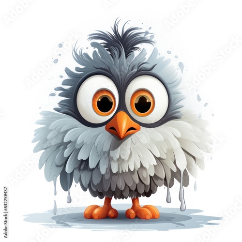 Cockapoo Cartoon Style Clipart on White Background AI Generated
