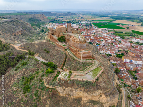 The Templar castle of Monzon. Of Arab origin (10th century) Huesca Aragon Spain