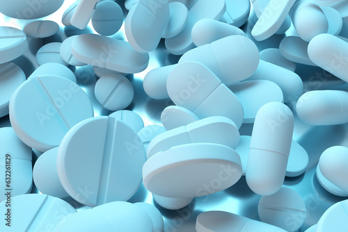 White drugs. Painkillers ta...