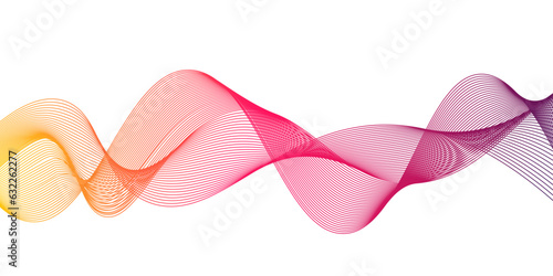 Abstract colorfull wave element for design. Digital frequency track equalizer.Dynamic sound wave. Design element. Vector illustration.wave design. Vector illustration,