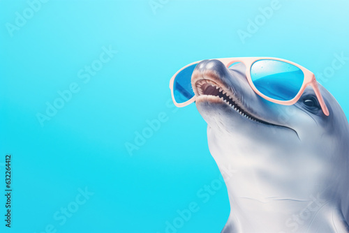 Playful Dolphin with Shades