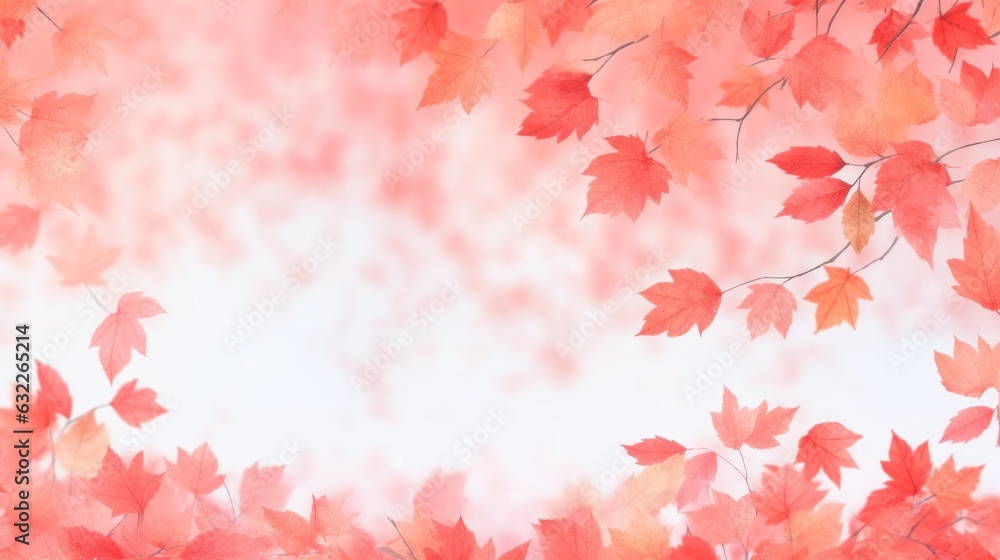 Autumn Leaves and Textures Background AI Generated