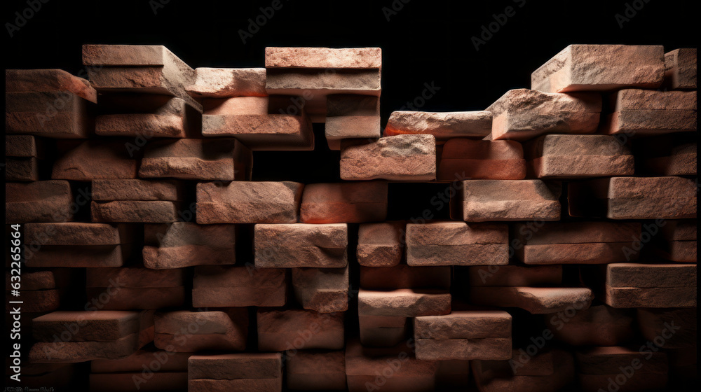 stack of chocolate pieces on black background