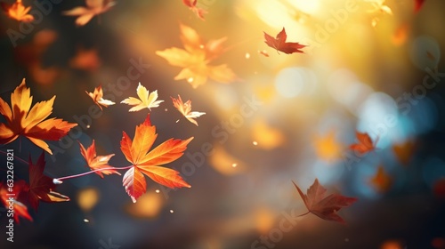 The Dance of Autumn Leaves AI Generated