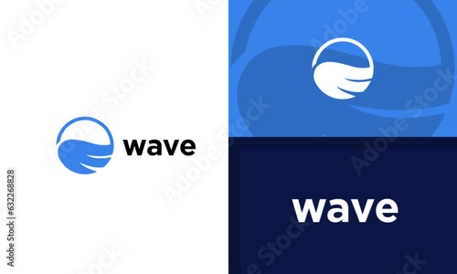 Ocean house, villa, resort logo design vector illustration.