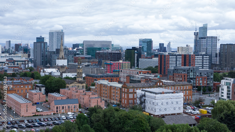 Naklejka premium Skyline desde la ciudad de MANCHESTER (UK)