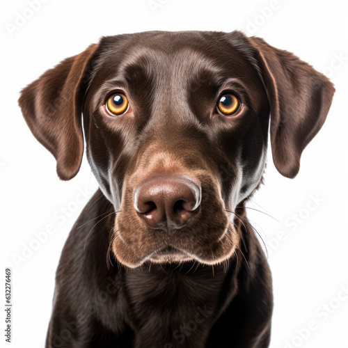 Clipart - a cute brown dog with a warm expression on its face