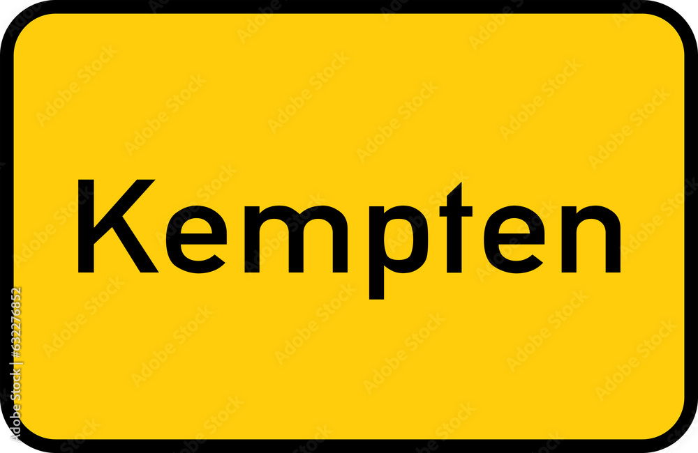 City sign of Kempten - Ortsschild von Kempten City sign of Kempten - Ortsschild von Kempten