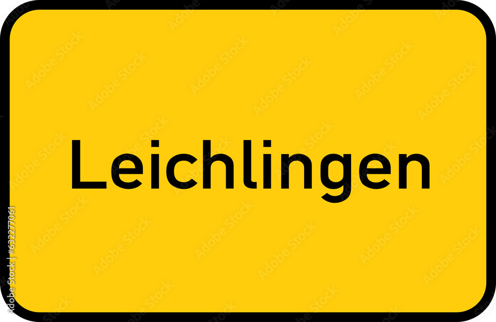 City sign of Leichlingen - Ortsschild von Leichlingen City sign of Leichlingen - Ortsschild von Leichlingen