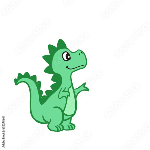 green dragon cartoon  illustration 