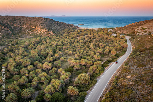 Driving from Vai beach (Crete, Greece)