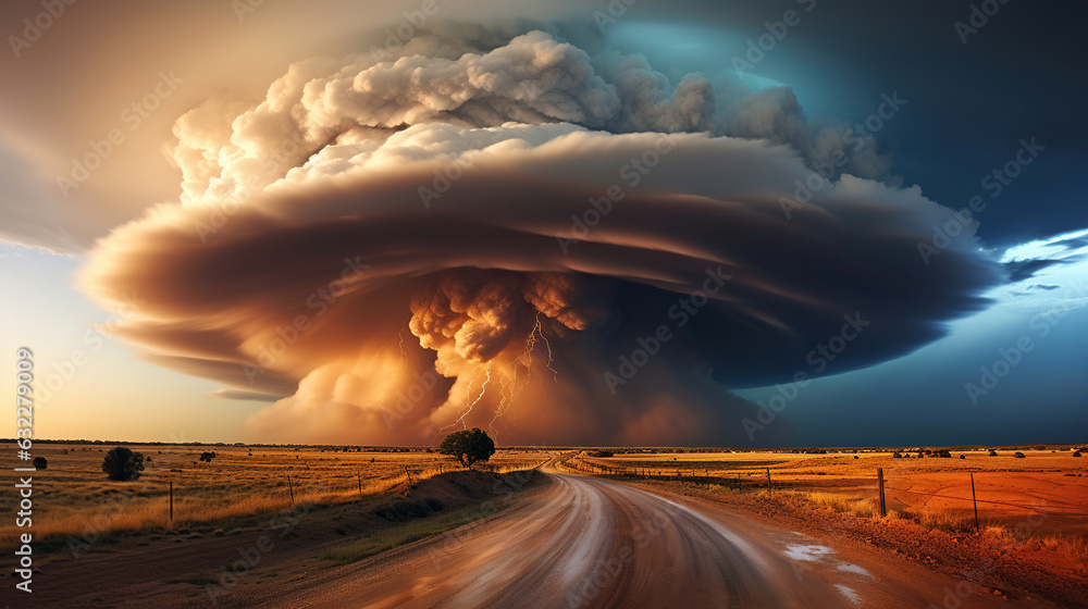 Weather Storm's Dance of Power and Tornado Warning. Generative AI Weather Storm's Dance of Power and Tornado Warning. Generative AI