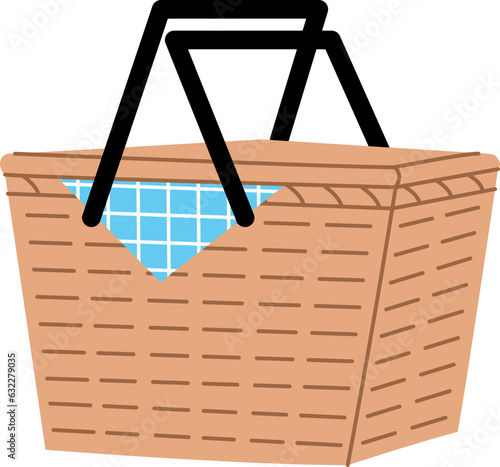 Cute hamper or picnic basket.