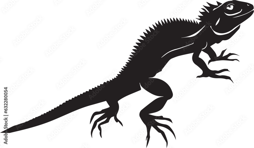 Fototapeta premium Lizard Vector silhouette illustration