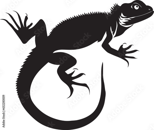 Lizard Vector silhouette illustration