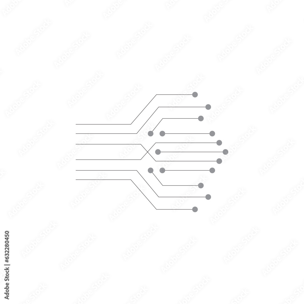 Chip Digital Logo abstract Artificial Intelligence AI vector design Linear Outline style. Electronics Circuit Circle shape Logotype icon. Chip Digital Logo abstract Artificial Intelligence AI vector design Linear Outline style. Electronics Circuit Circle shape Logotype icon.