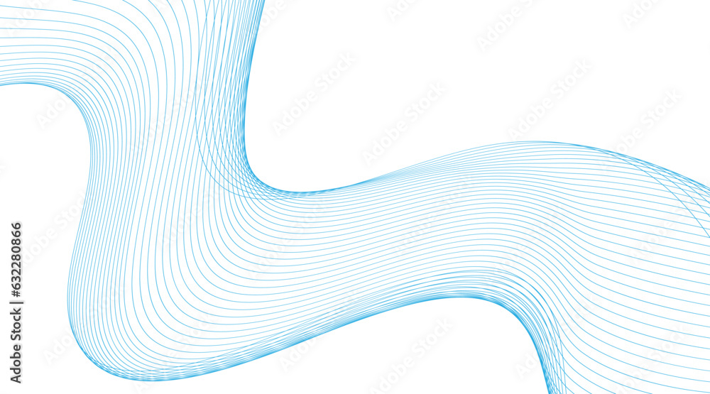 Abstract blue wave lines pattern background. Wave with lines created ...