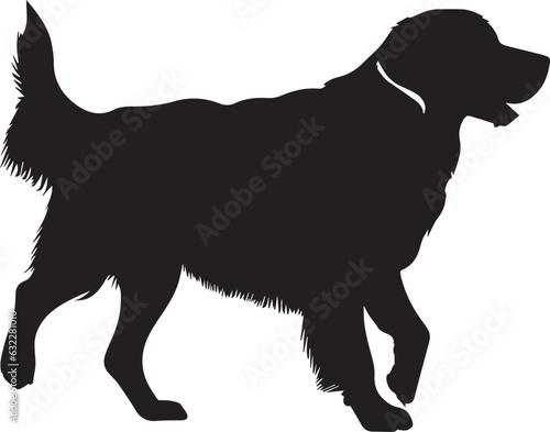 Golden Retriever Dog Vector silhouette