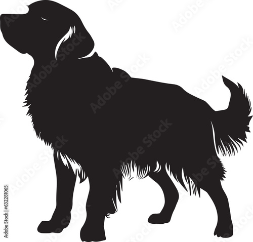 Golden Retriever Dog Vector silhouette