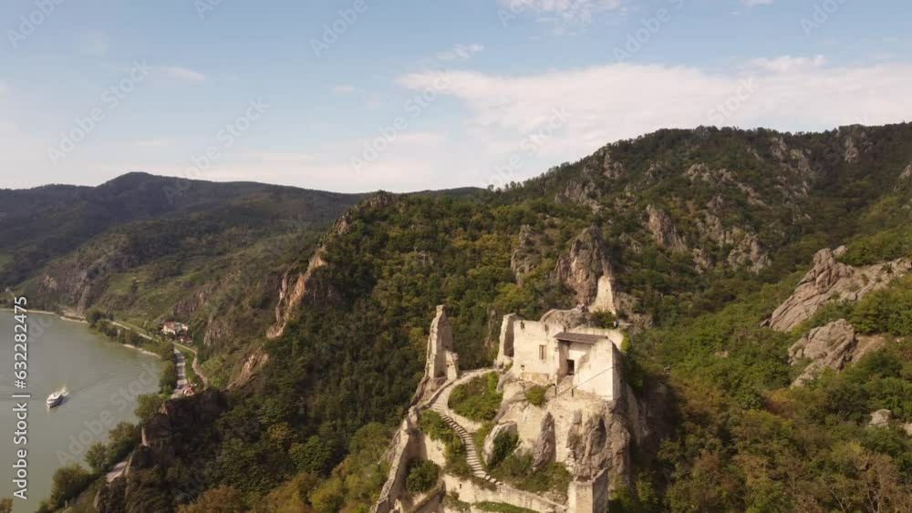 Hiking in the valley of Wachau, famous for its wine culture dating back millenniums. Passing the castle ruin of Dürnstein where Richard the Lionheart was held prisoner for several months in 1192. Hiking in the valley of Wachau, famous for its wine culture dating back millenniums. Passing the castle ruin of Dürnstein where Richard the Lionheart was held prisoner for several months in 1192.