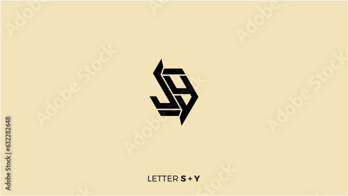 Creative Letters SY Logo. It will be suitable for which company or brand name start those initial.