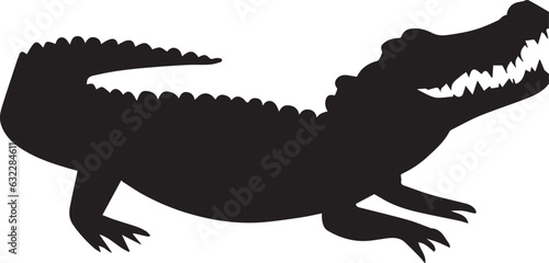 Alligator vector silhouette