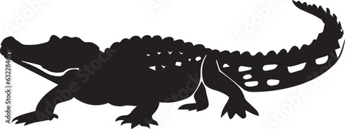 Alligator vector silhouette