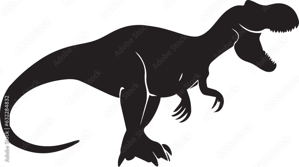 Dinosaur vector silhouette illustration 