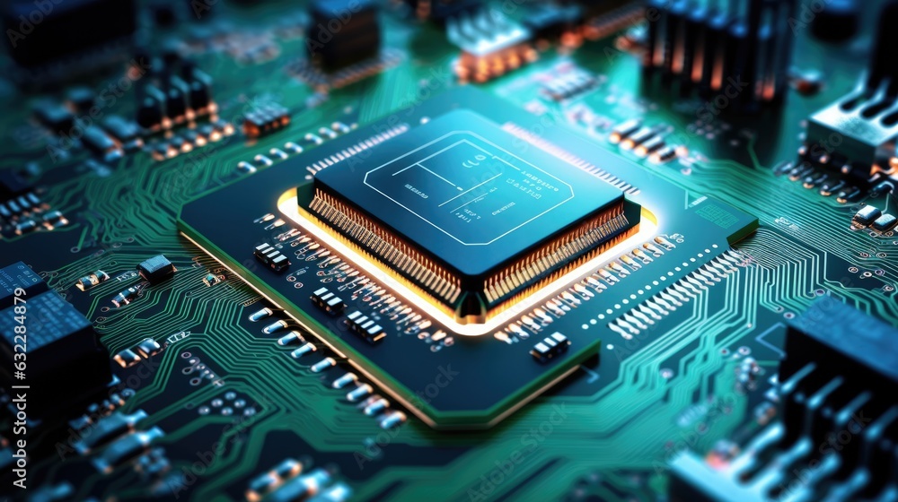 Electronic circuit board with processor