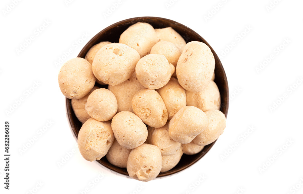 Dehydrated Freeze Dried Honey Flavored Candy Isolated on White Background Dehydrated Freeze Dried Honey Flavored Candy Isolated on White Background