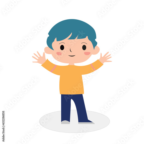 Illustration of children flat character