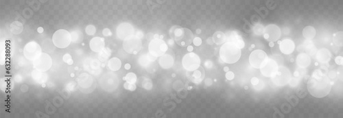 Vector shiny bokeh. Blurred background. Bokeh effect PNG. Christmas background with bokeh PNG. Magic glow, light effect.