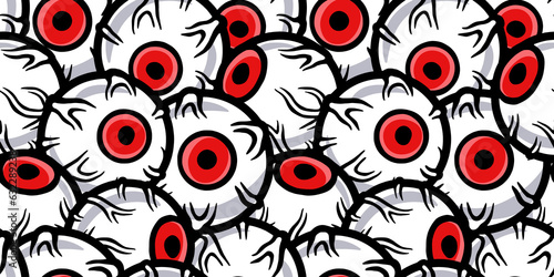 Bild auf Leinwand Halloween seamless pattern with eyes for holiday design