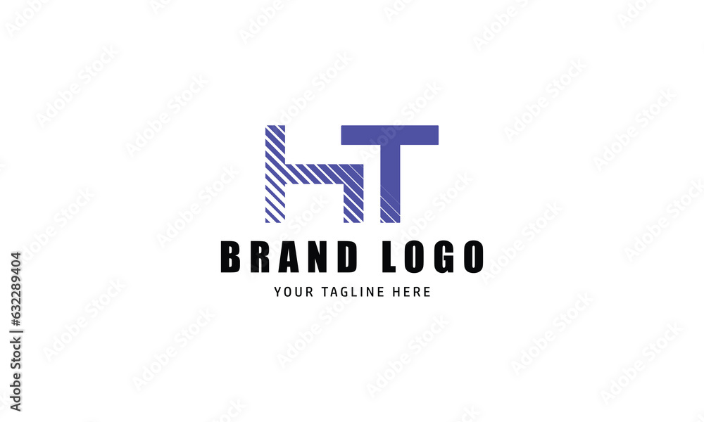 HT brand, creative, lining design company, BLUE logo design. HT brand, creative, lining design company, BLUE logo design.