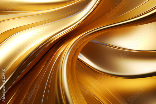 Golden abstract background with waves
