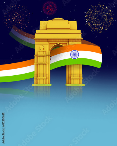 India Independence Day without text at night